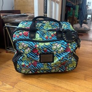 Betsey Johnson Strawberry Print Travel Bag